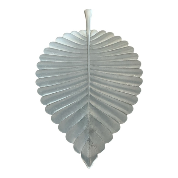 Vintage Reed & Barton Elm Leaf Platter Silver Leaf-Shaped Serving Tray Serveware - Picture 2 of 5